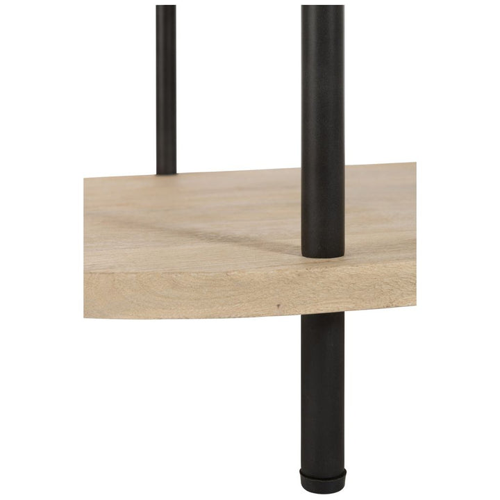 Table basse ovale Eli 2 étagères en bois de manguier/fer naturel/gris | Designix -     - https://designix.fr