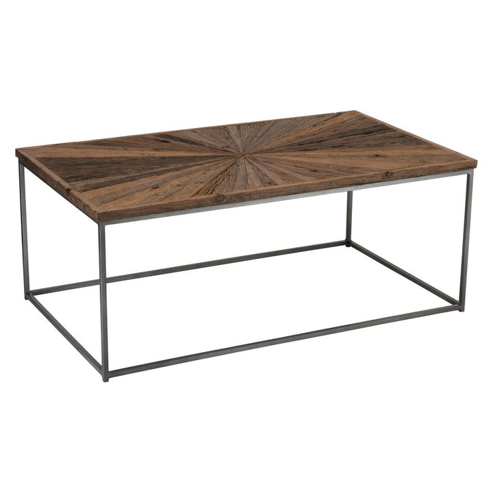 Table basse Shanil en bois/fer naturel/gris | Designix -     - https://designix.fr