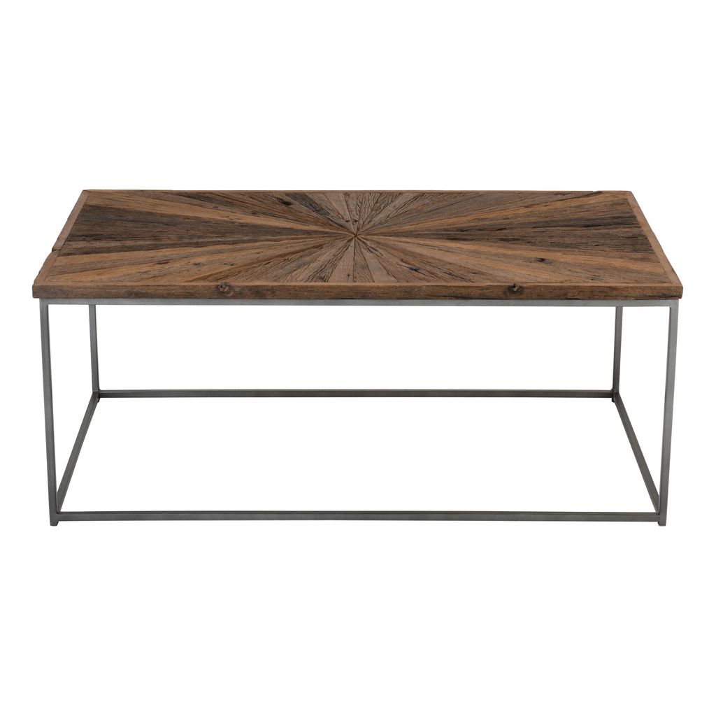 Table basse Shanil en bois/fer naturel/gris | Designix -     - https://designix.fr