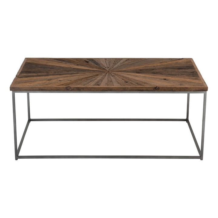 Table basse Shanil en bois/fer naturel/gris | Designix -     - https://designix.fr