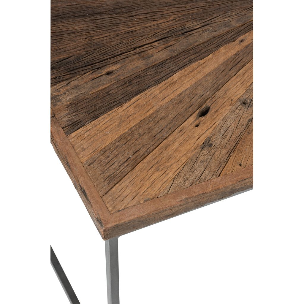 Table basse Shanil en bois/fer naturel/gris | Designix -     - https://designix.fr