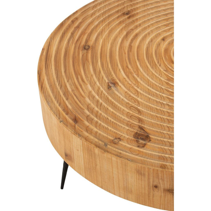 Table basse cercles bois/métal naturel/noir | Designix -     - https://designix.fr