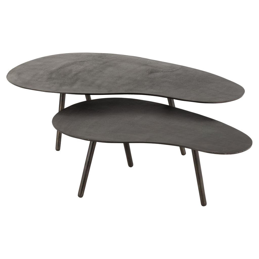 Table basse en aluminium/fer noir de grande taille | Designix -     - https://designix.fr