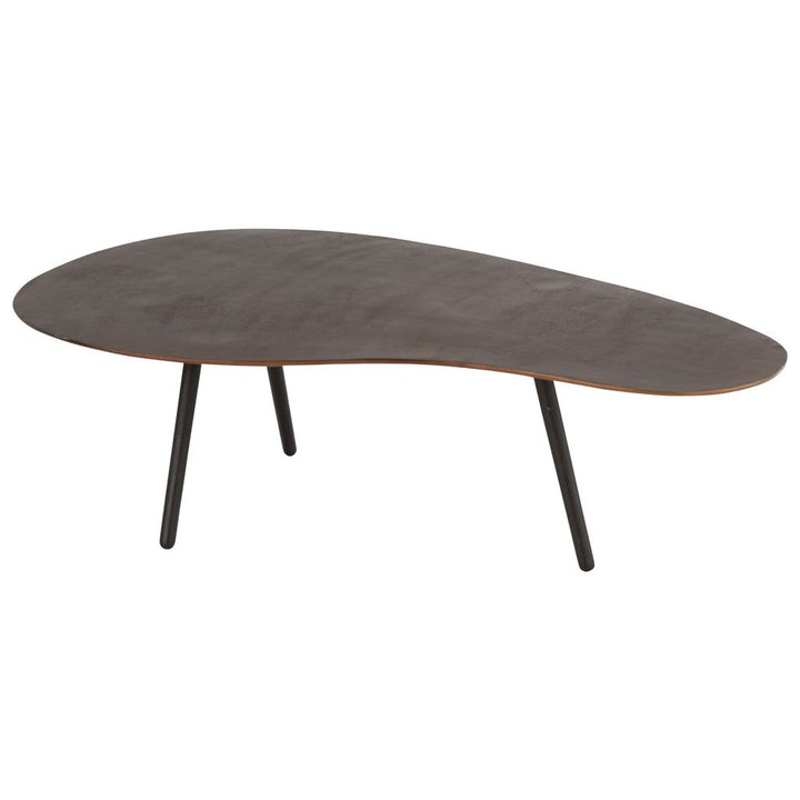 Table basse en aluminium/fer brun de grande taille | Designix -     - https://designix.fr