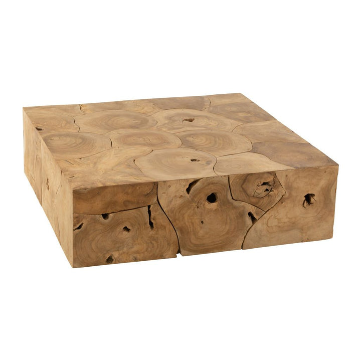 Boîte de puzzle de table basse en bois de teck naturel | Designix -     - https://designix.fr