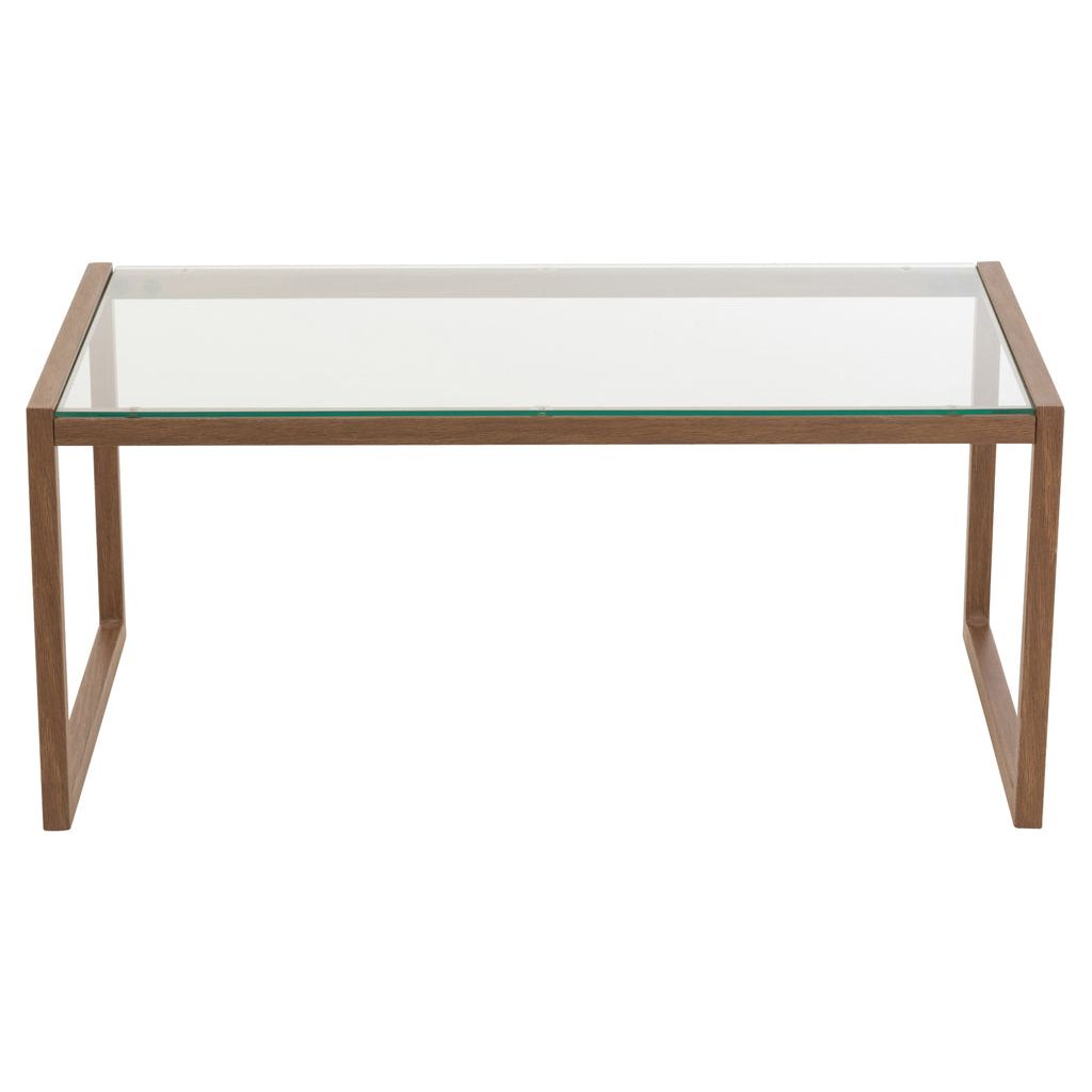 Table basse rectangulaire en métal/verre brun foncé | Designix -     - https://designix.fr