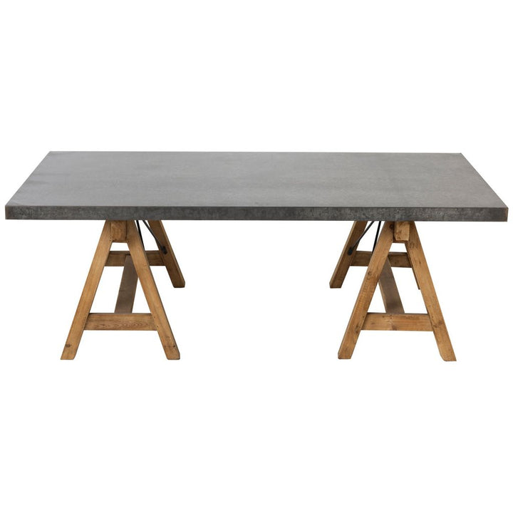 Table basse carrée en bois/métal gris/naturel | Designix -     - https://designix.fr