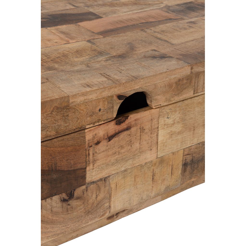 Table basse coffre carrée en bois de manguier naturel | Designix -     - https://designix.fr