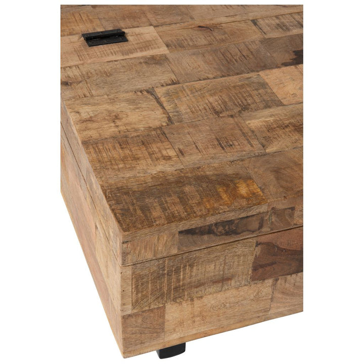 Table basse coffre carrée en bois de manguier naturel | Designix -     - https://designix.fr