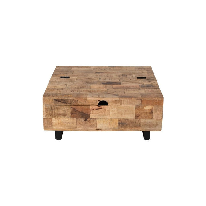 Coffre Table Basse Carrée Bois - Designix