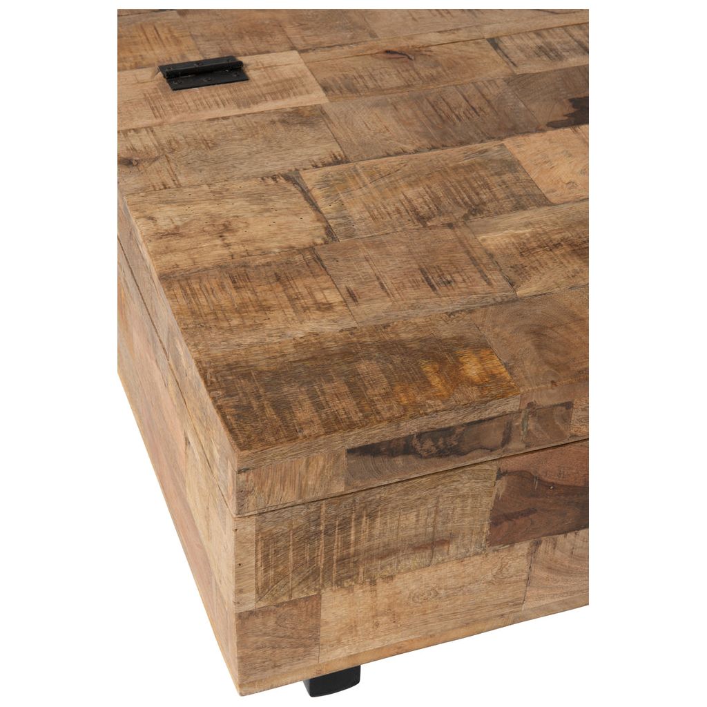 Coffre Table Basse Carrée Bois - Designix