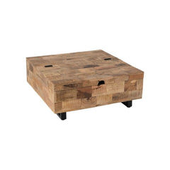 Coffre Table Basse Carrée Bois