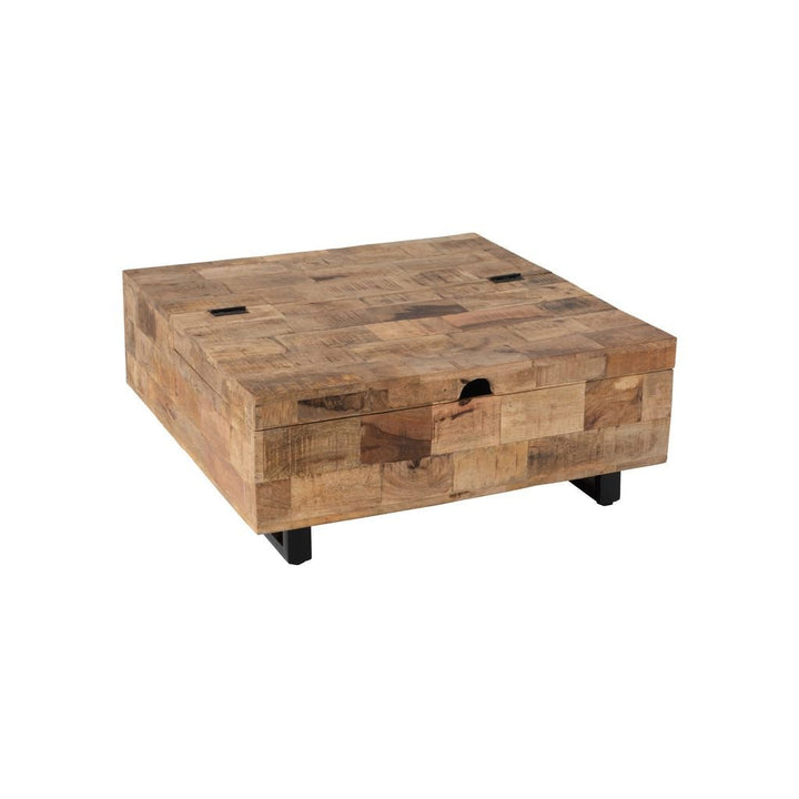 Coffre Table Basse Carrée Bois - Designix