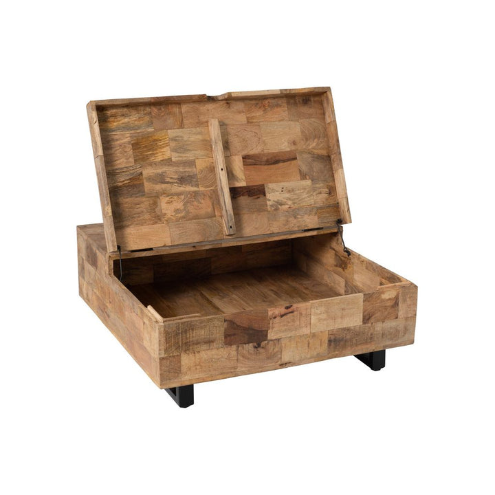 Coffre Table Basse Carrée Bois - Designix