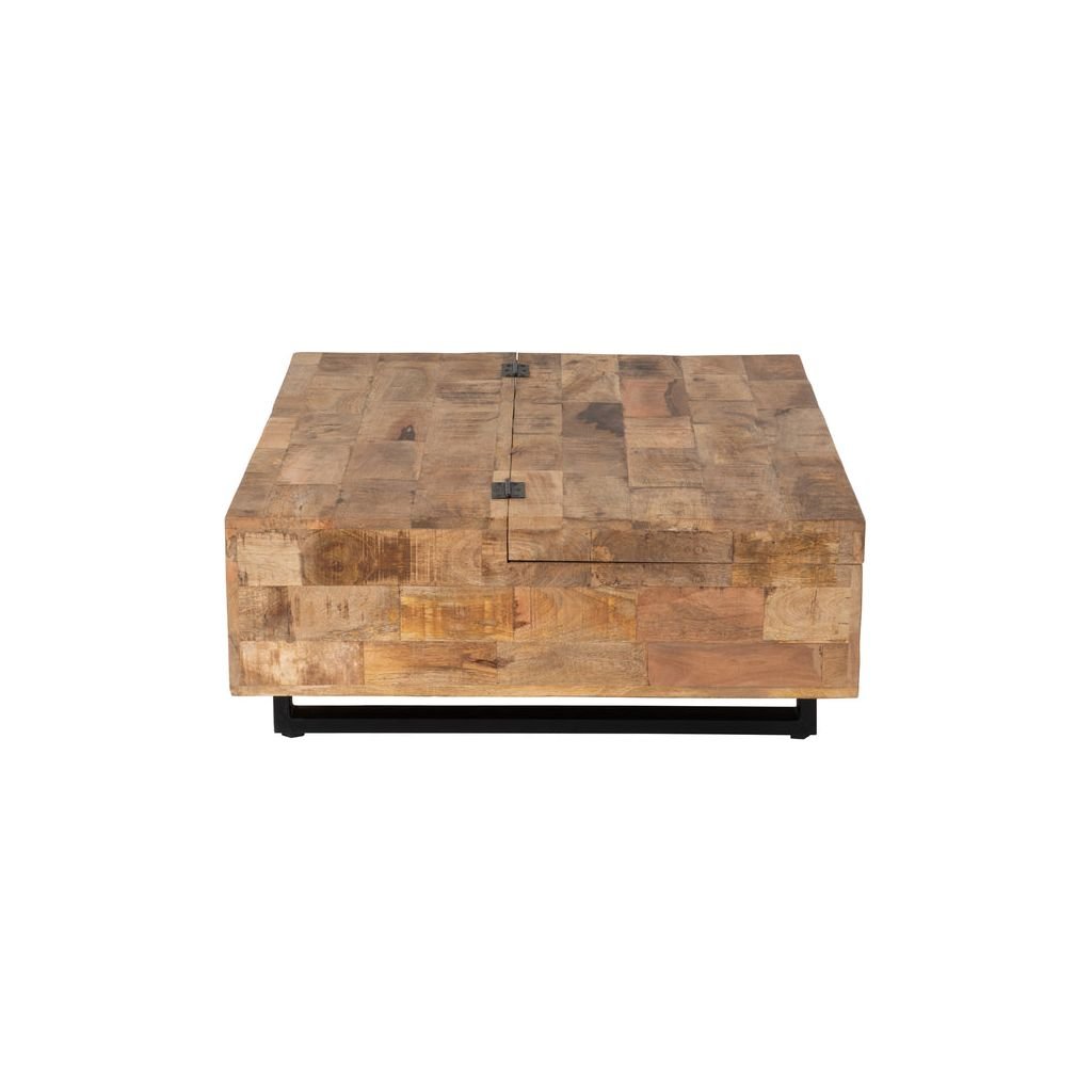 Coffre Table Basse Carrée Bois - Designix