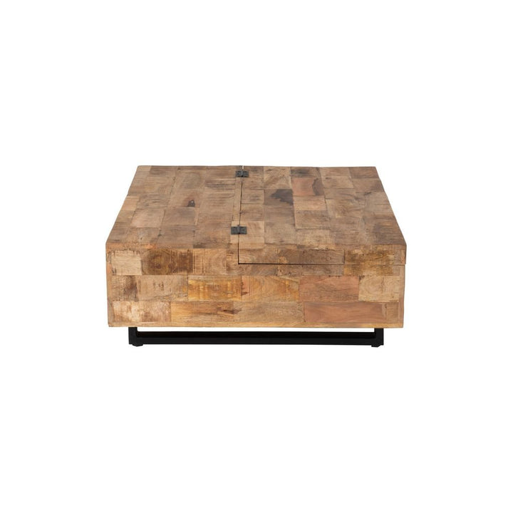Coffre Table Basse Carrée Bois - Designix