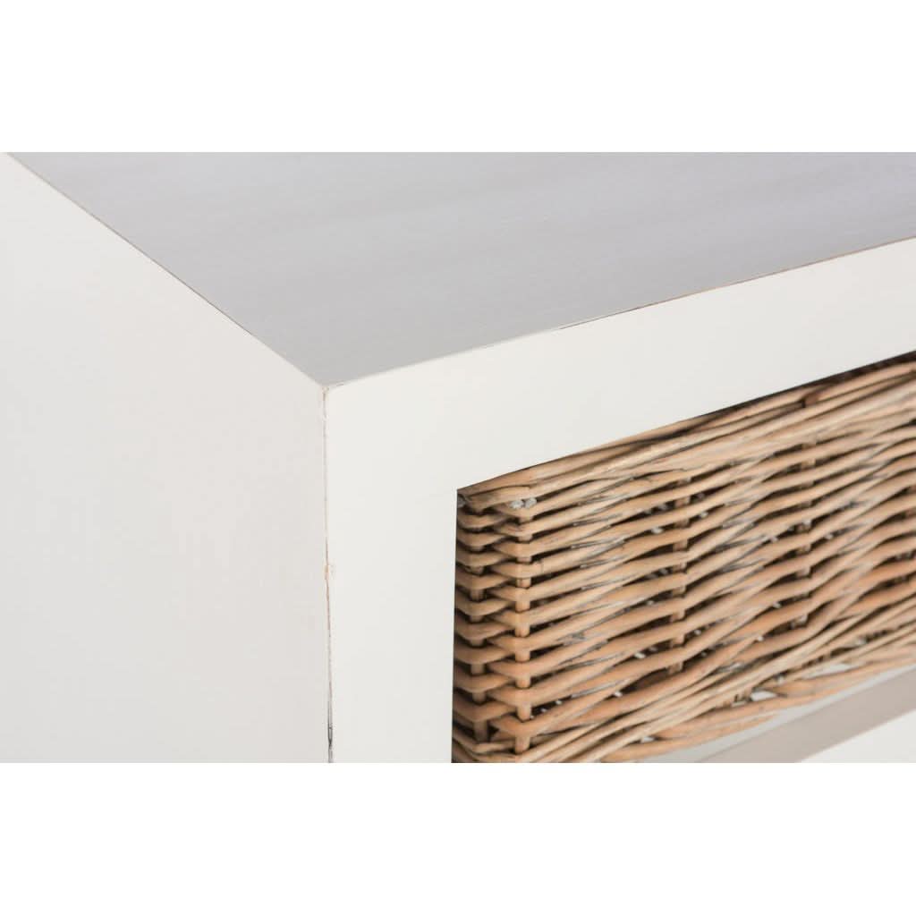 Commode Bois Blanc Avec Paniers