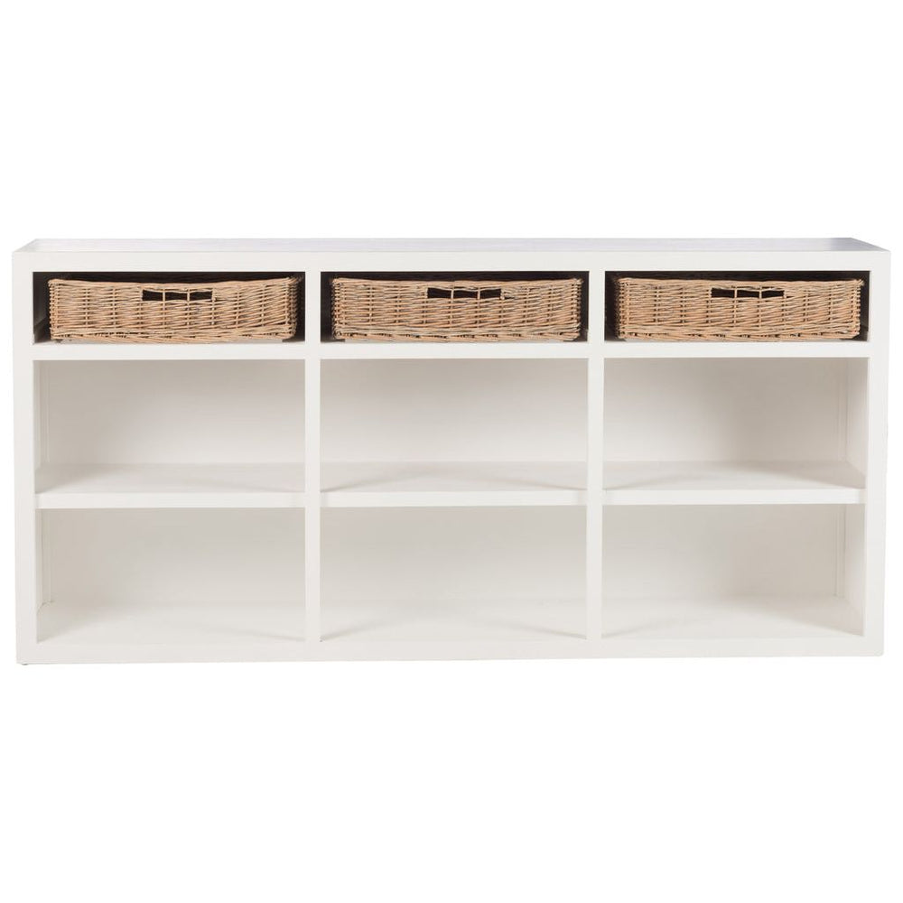 Commode Bois Blanc Avec Paniers - Designix