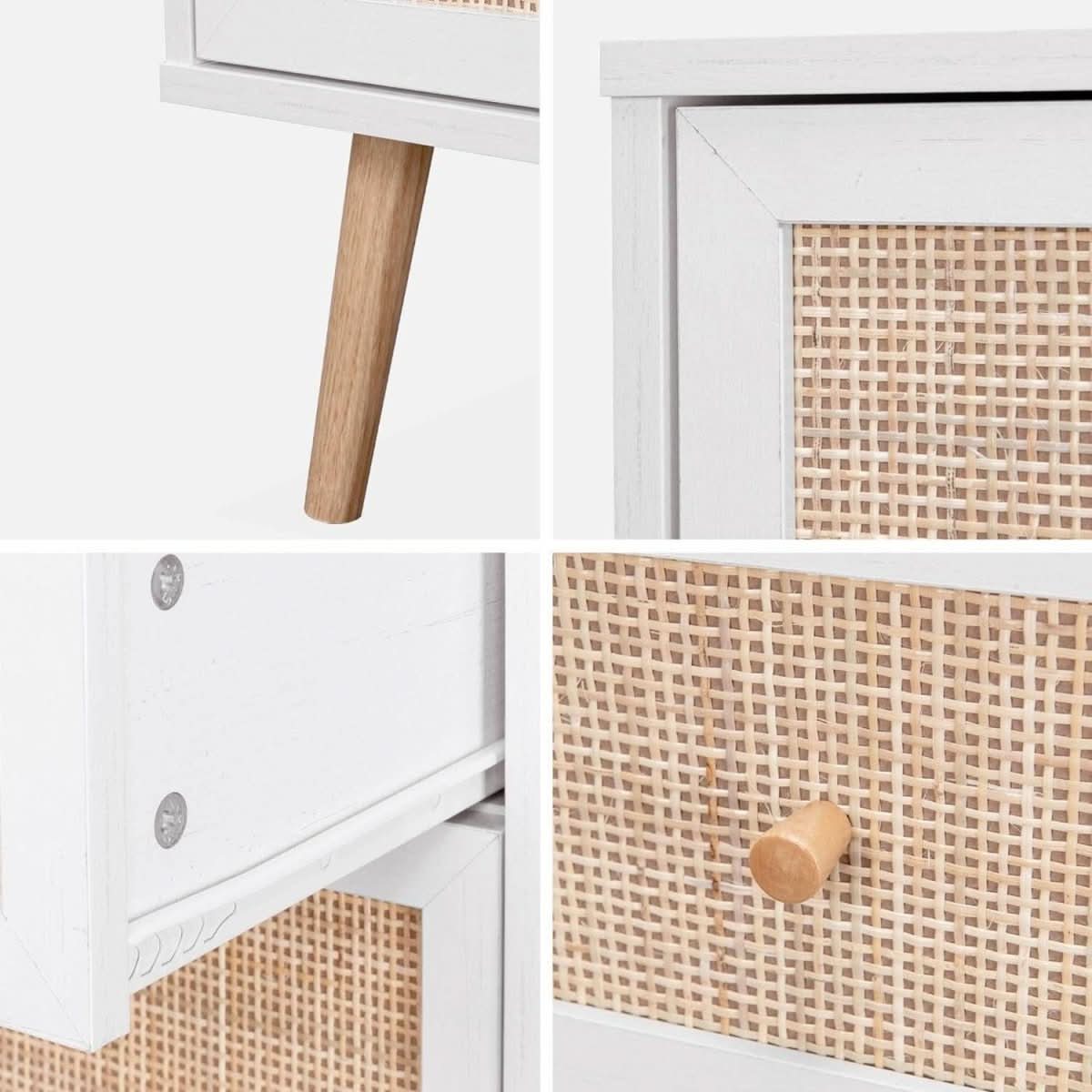 Commode Bois Blanc Cannage | Ulti - Designix Commode