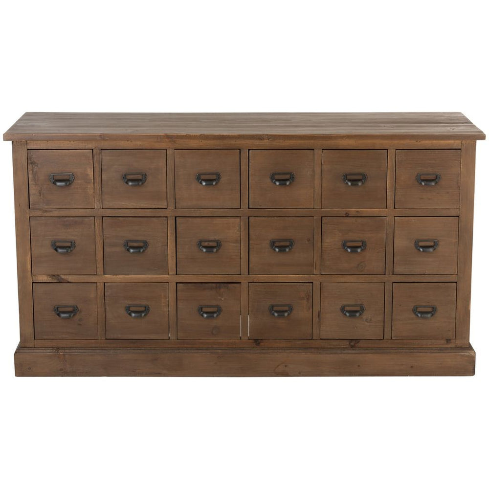 Commode Bois Marron 18 Tiroirs - Designix