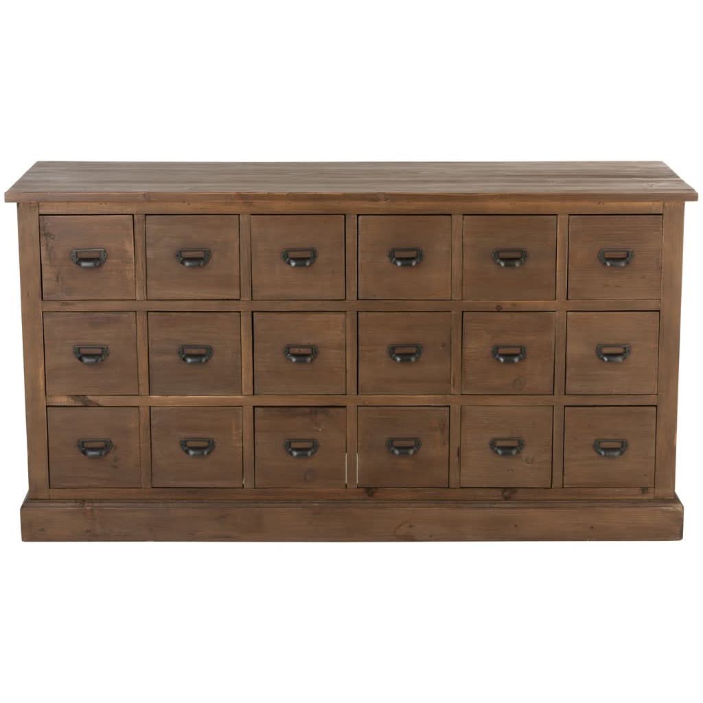 Commode Bois Marron 18 Tiroirs - Designix