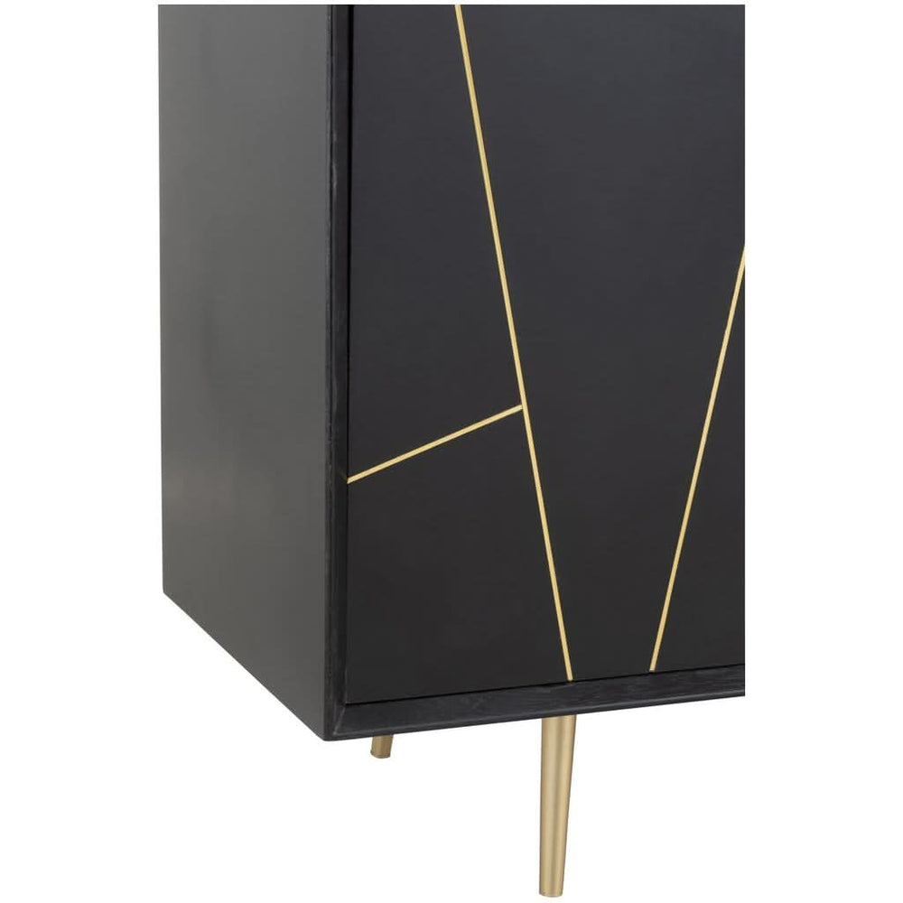Commode Élégante Noir Or - Designix