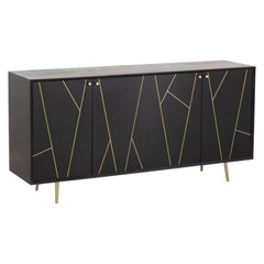 Commode Élégante Noir Or