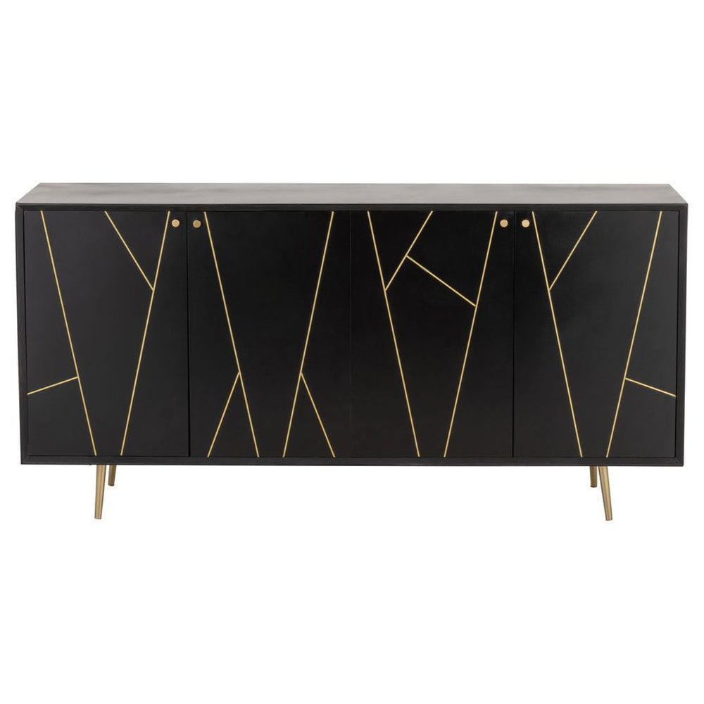 Commode Élégante Noir Or - Designix
