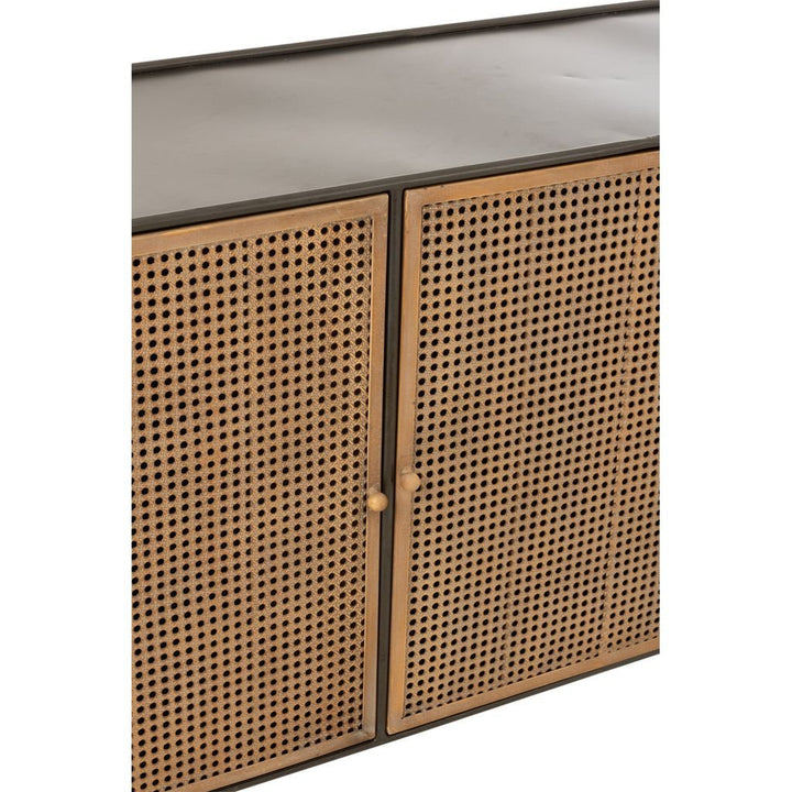 Commode Métal Bois Noir Naturel - Designix