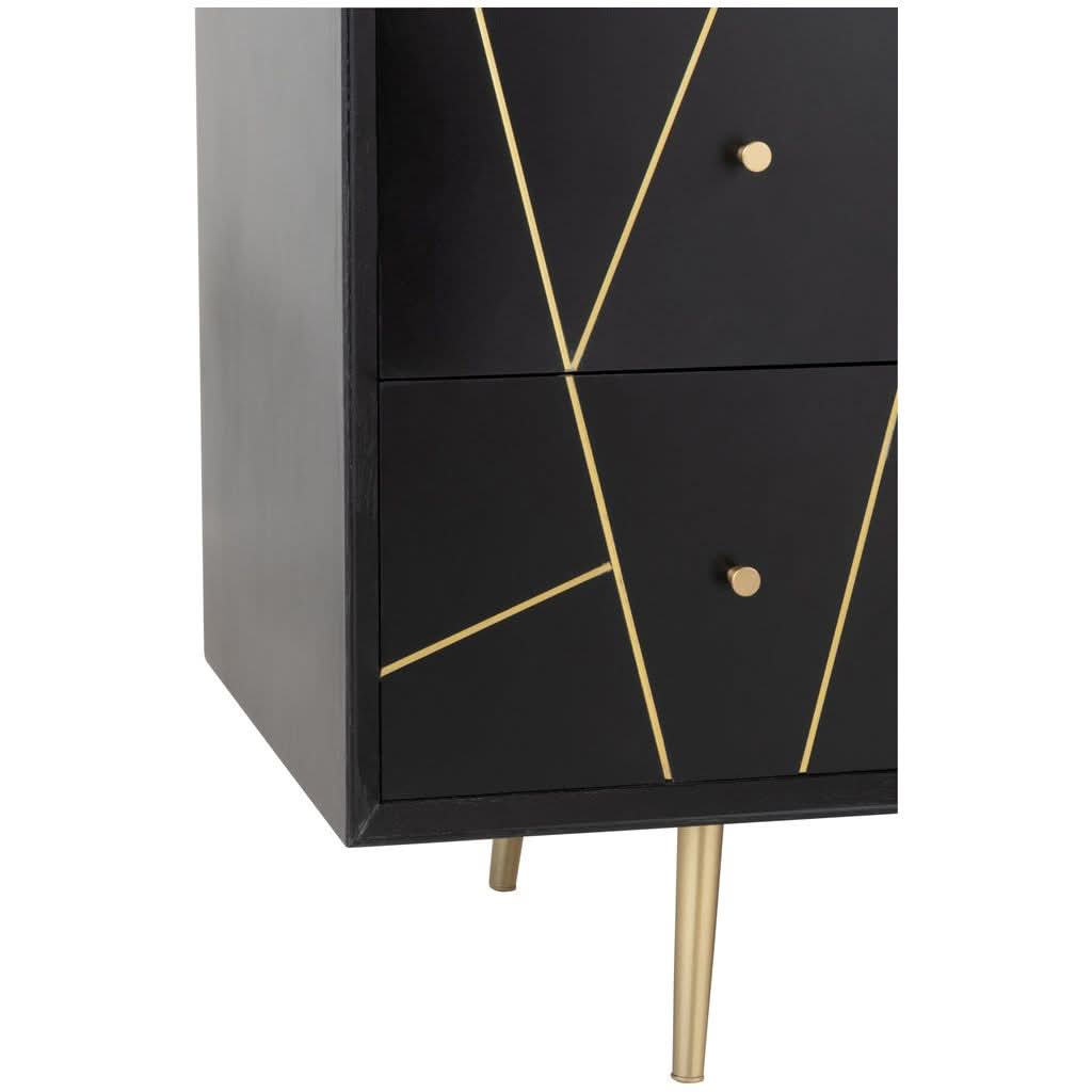 Commode Noir Or Moderne - Designix