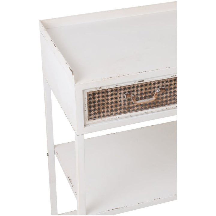 Console 2 tiroirs en métal blanc | Designix -     - https://designix.fr