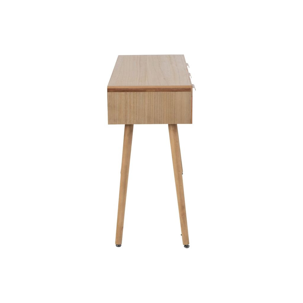 Console 3 tiroirs en bois/rotin naturel | Designix -     - https://designix.fr