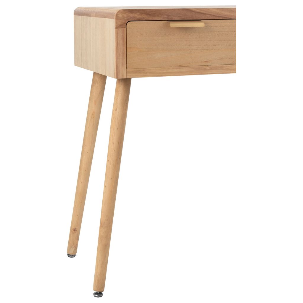 Console 3 tiroirs en bois/rotin naturel | Designix -     - https://designix.fr