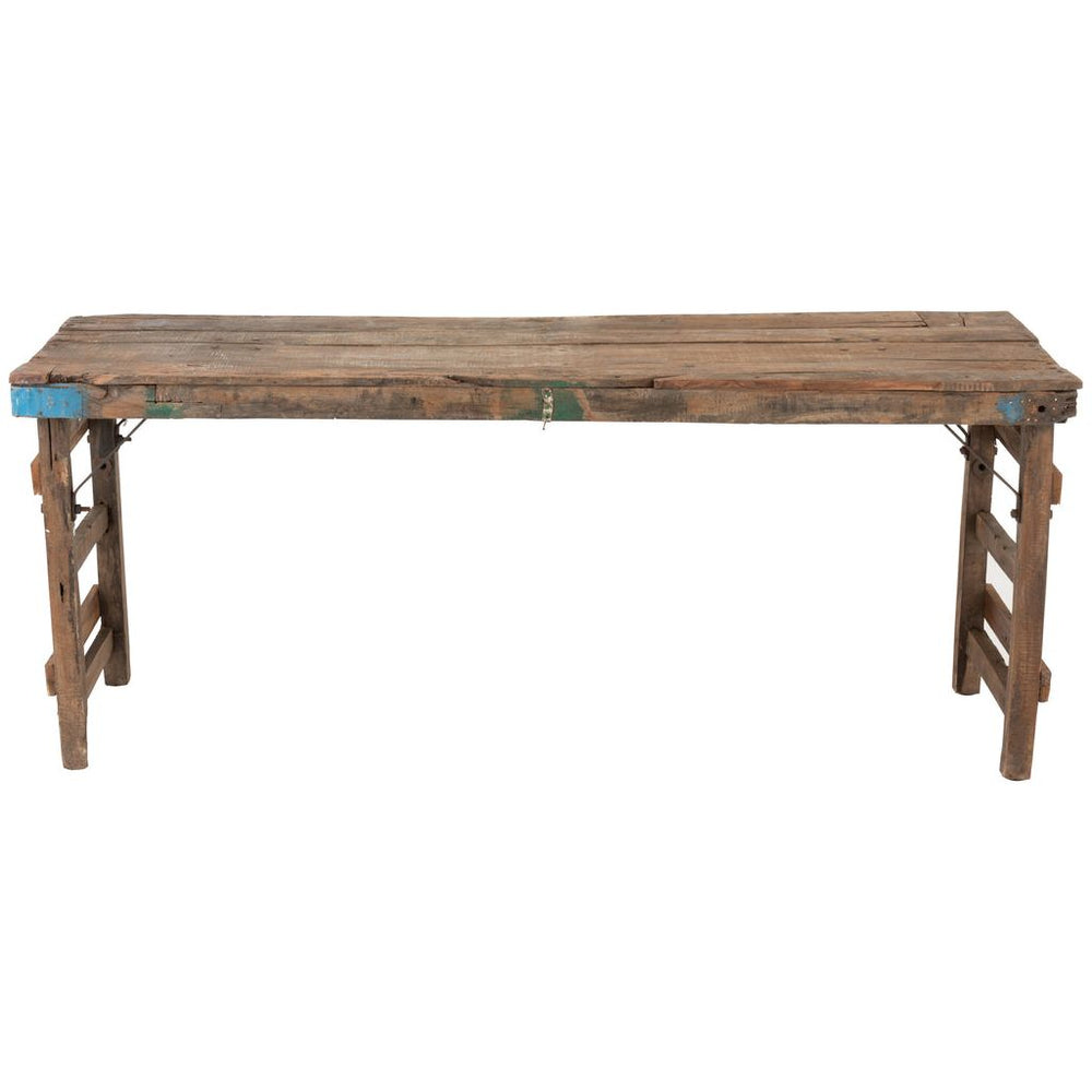 Console en bois recyclé vieilli marron | Designix -     - https://designix.fr