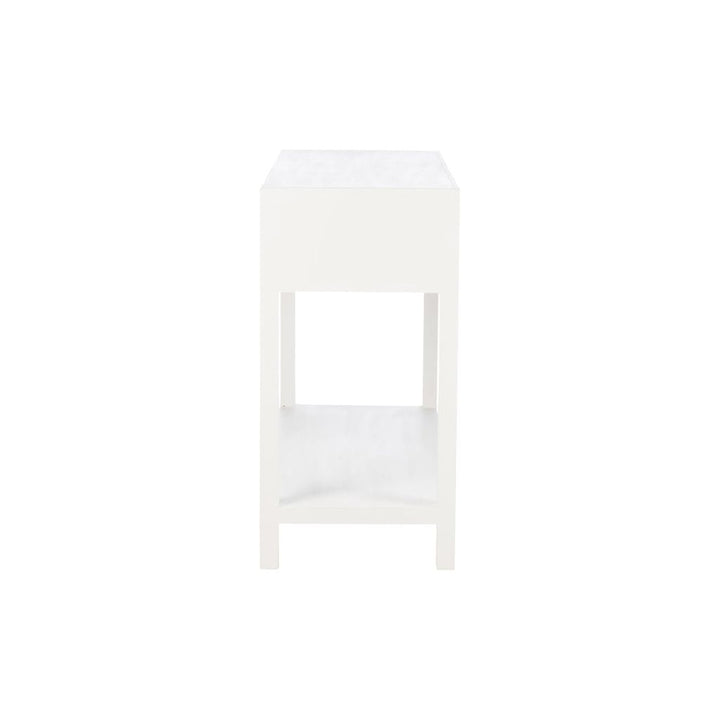 Console Avec Paniers Bois Blanc - Designix