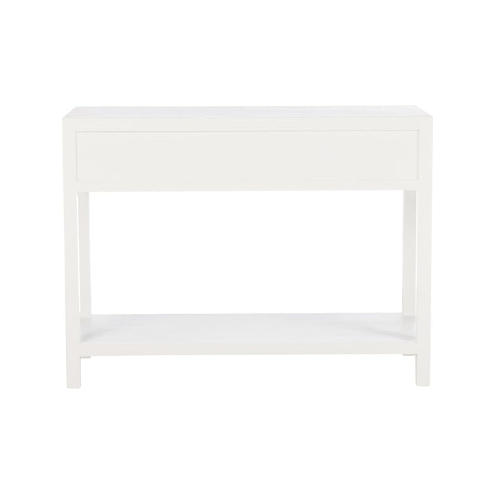Console Avec Paniers Bois Blanc - Designix