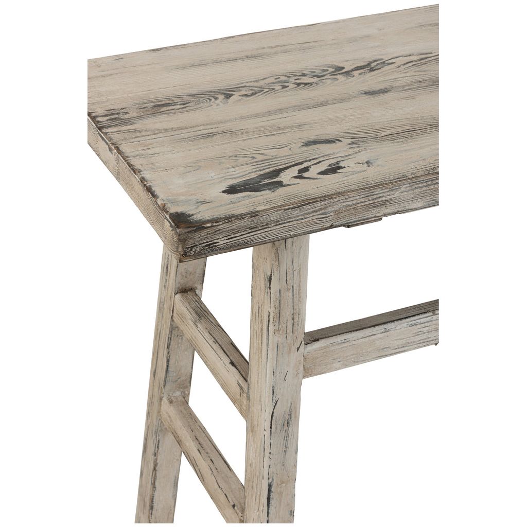 Console Bois Blanc Cérusé - Designix