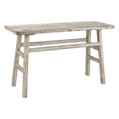 Console Bois Blanc Cérusé
