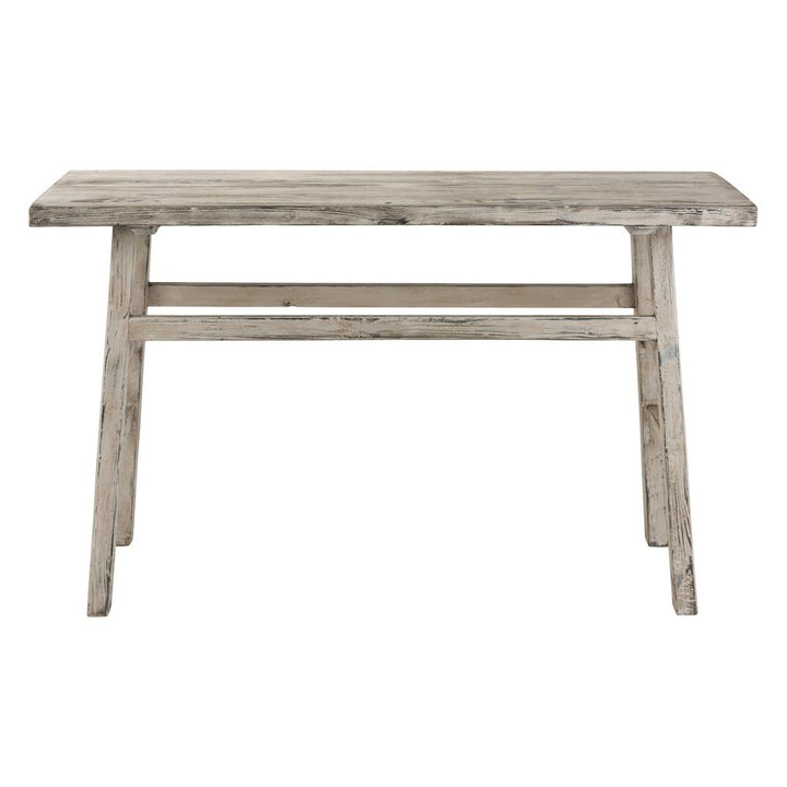 Console Bois Blanc Cérusé - Designix