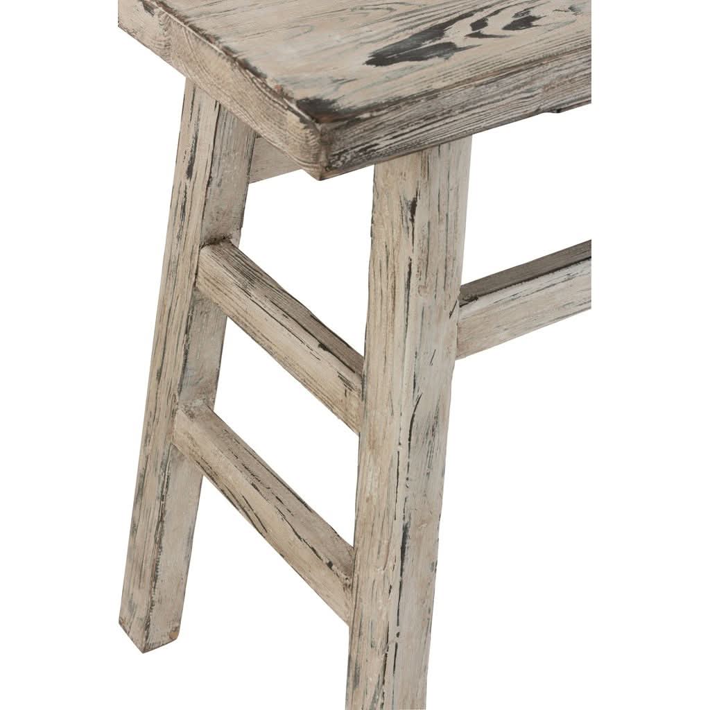 Console Bois Blanc Cérusé