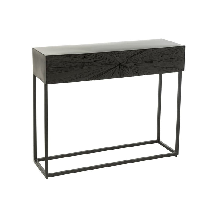 Console Bois Fer Noir Moderne - Designix