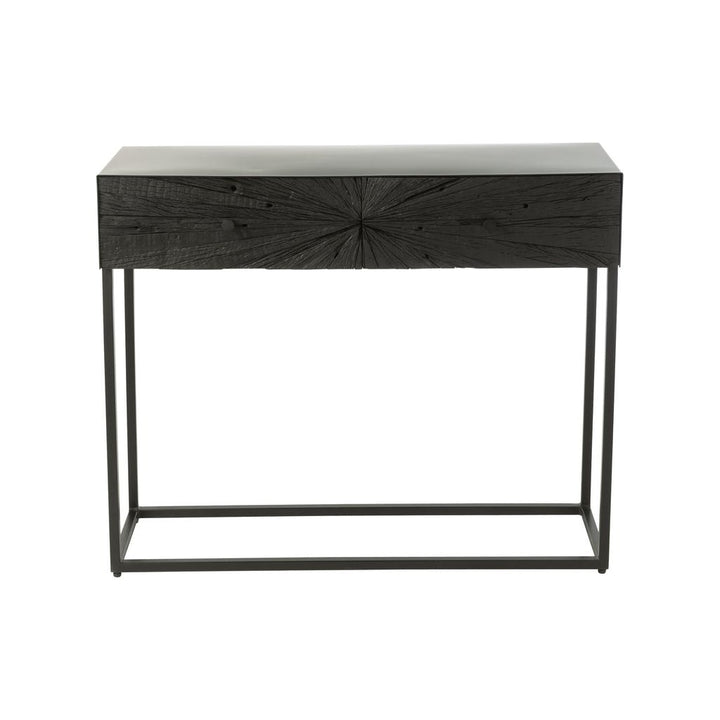 Console Bois Fer Noir Moderne - Designix