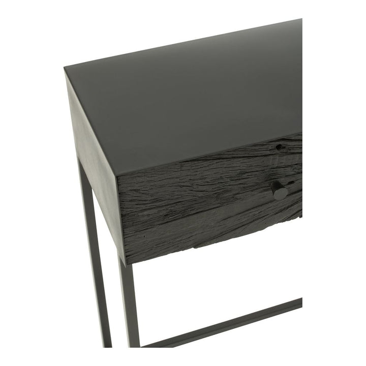 Console Bois Fer Noir Moderne - Designix