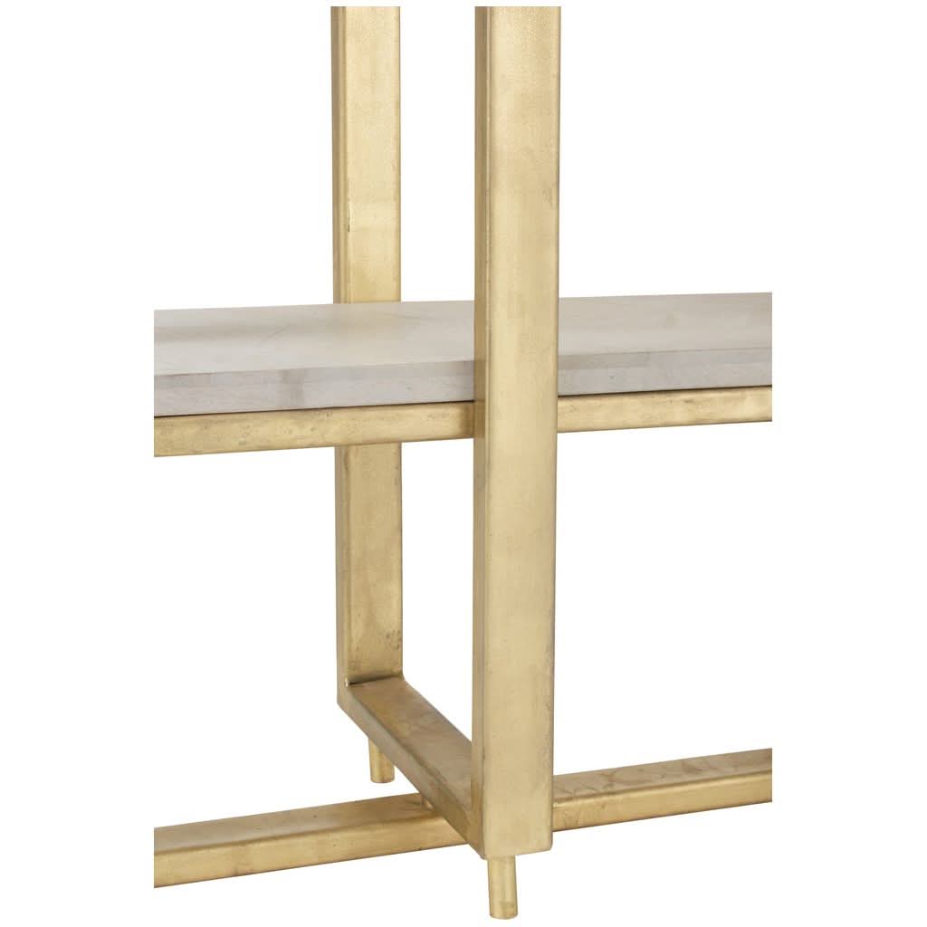 Console Bois Mangue Fer Blanc