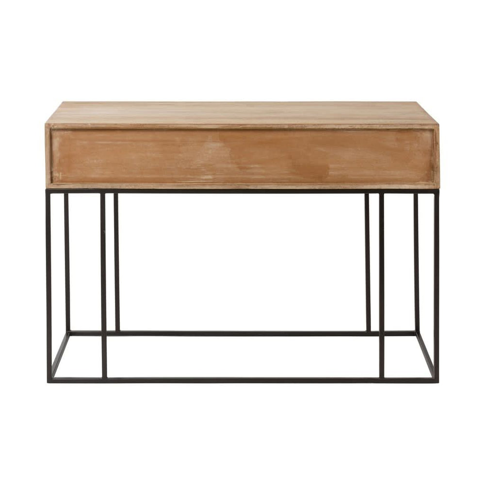 Console Bois Manguier Rotin Naturel - Designix