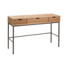 Console Bois Métal Naturel 3 Tiroirs