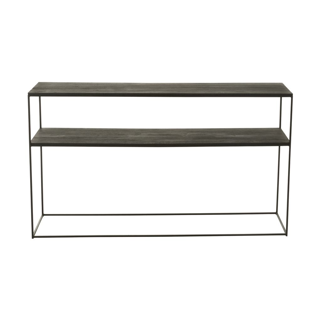 Console Bois Métal Recyclé Noir - Designix