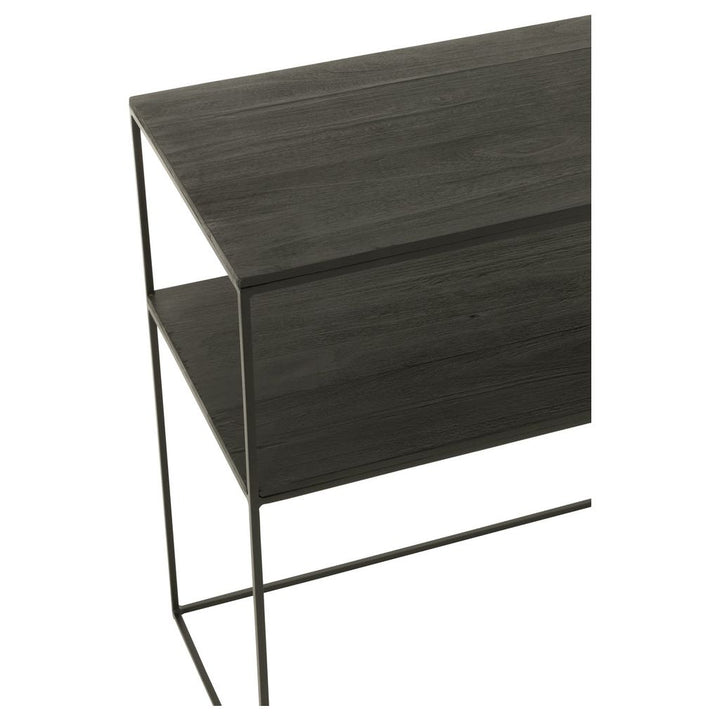 Console Bois Métal Recyclé Noir - Designix