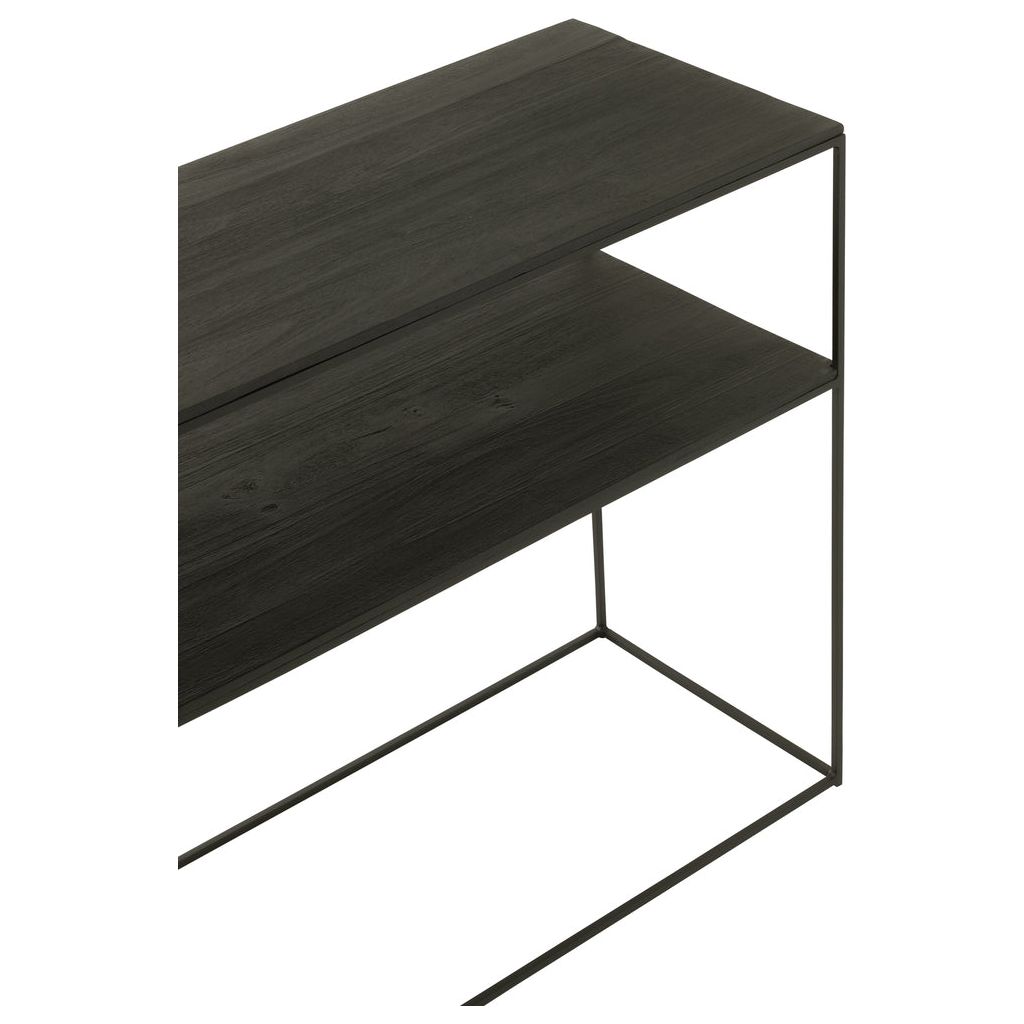 Console Bois Métal Recyclé Noir - Designix