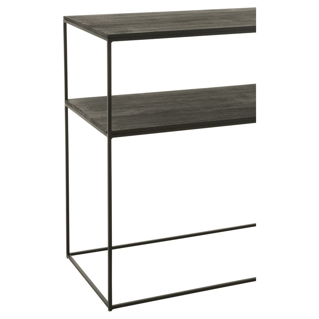 Console Bois Métal Recyclé Noir - Designix